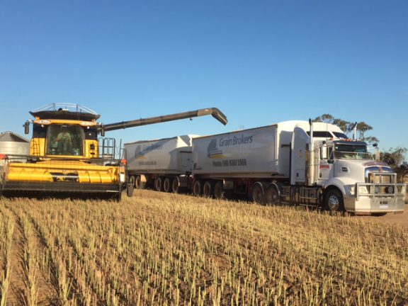 Grain Brokers Australia Aghaul Truck being filled