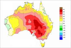 Australia map Max Temp Anomalies May 2014